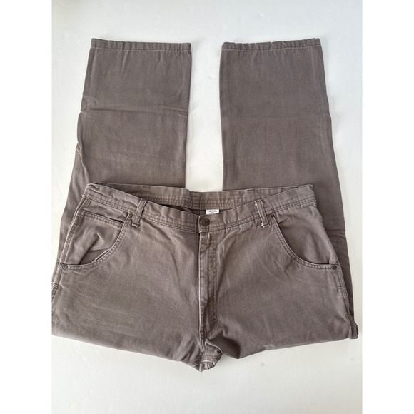 Key Worker Pants Mens Brown Canvas Carpenter Style 38x32 - Picture 2 of 5